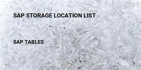 sap storage|sap storage location list.
